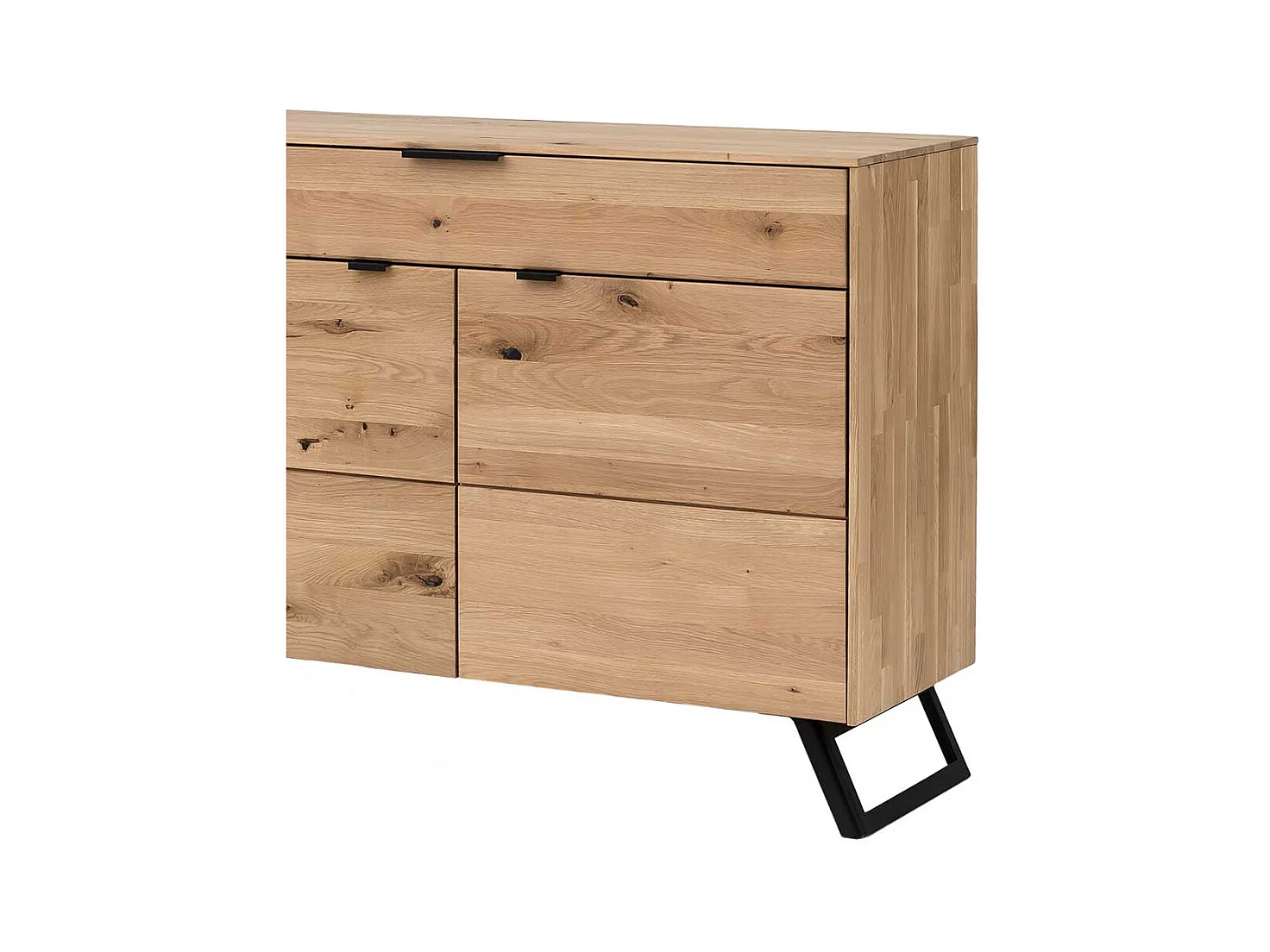 Wohnzimmer Sideboard aus Wildeiche Massivholz 3-türig