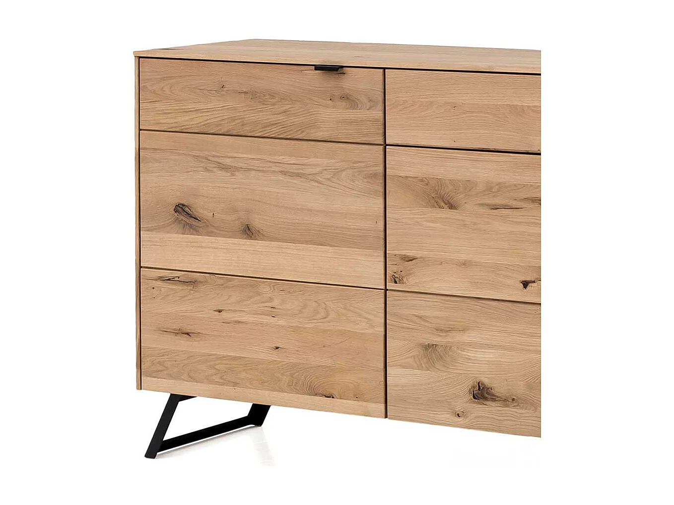 Wohnzimmer Sideboard aus Wildeiche Massivholz 3-türig