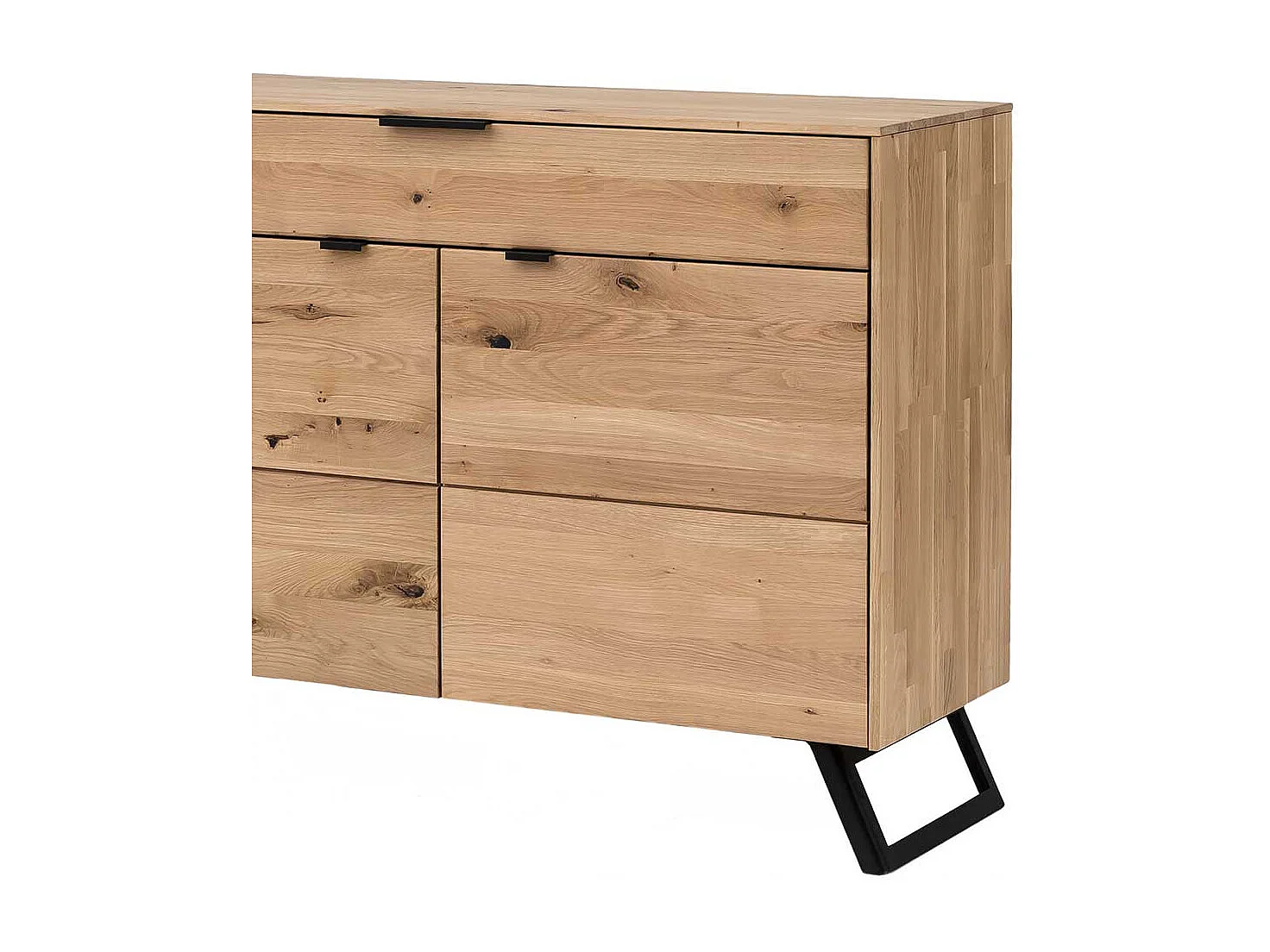 Wohnzimmer Sideboard aus Wildeiche Massivholz 3-türig
