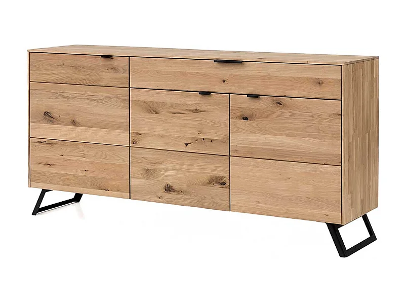 Wohnzimmer Sideboard aus Wildeiche Massivholz 3-türig