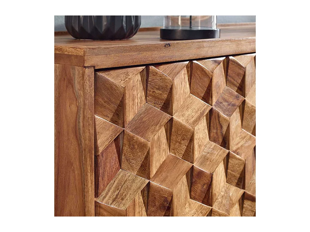 Esszimmer Sideboard aus Sheesham Massivholz Türen und Schubladen