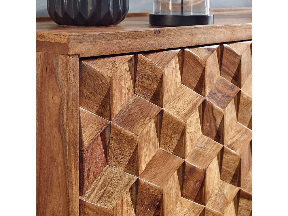 Esszimmer Sideboard aus Sheesham Massivholz Türen und Schubladen