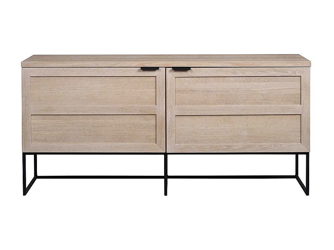 Wohnzimmer Sideboard aus Eiche White Wash massiv 160 cm breit