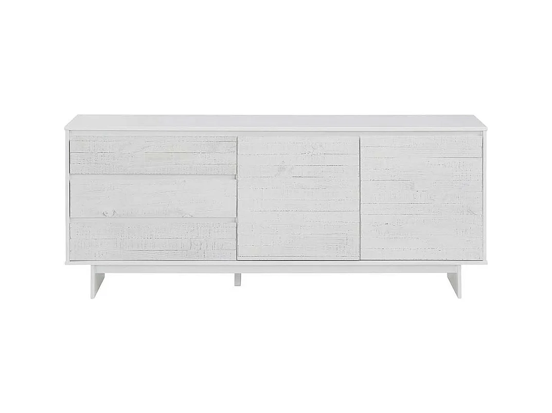 Design Anrichte in Weiß lasiert Kiefer Massivholz