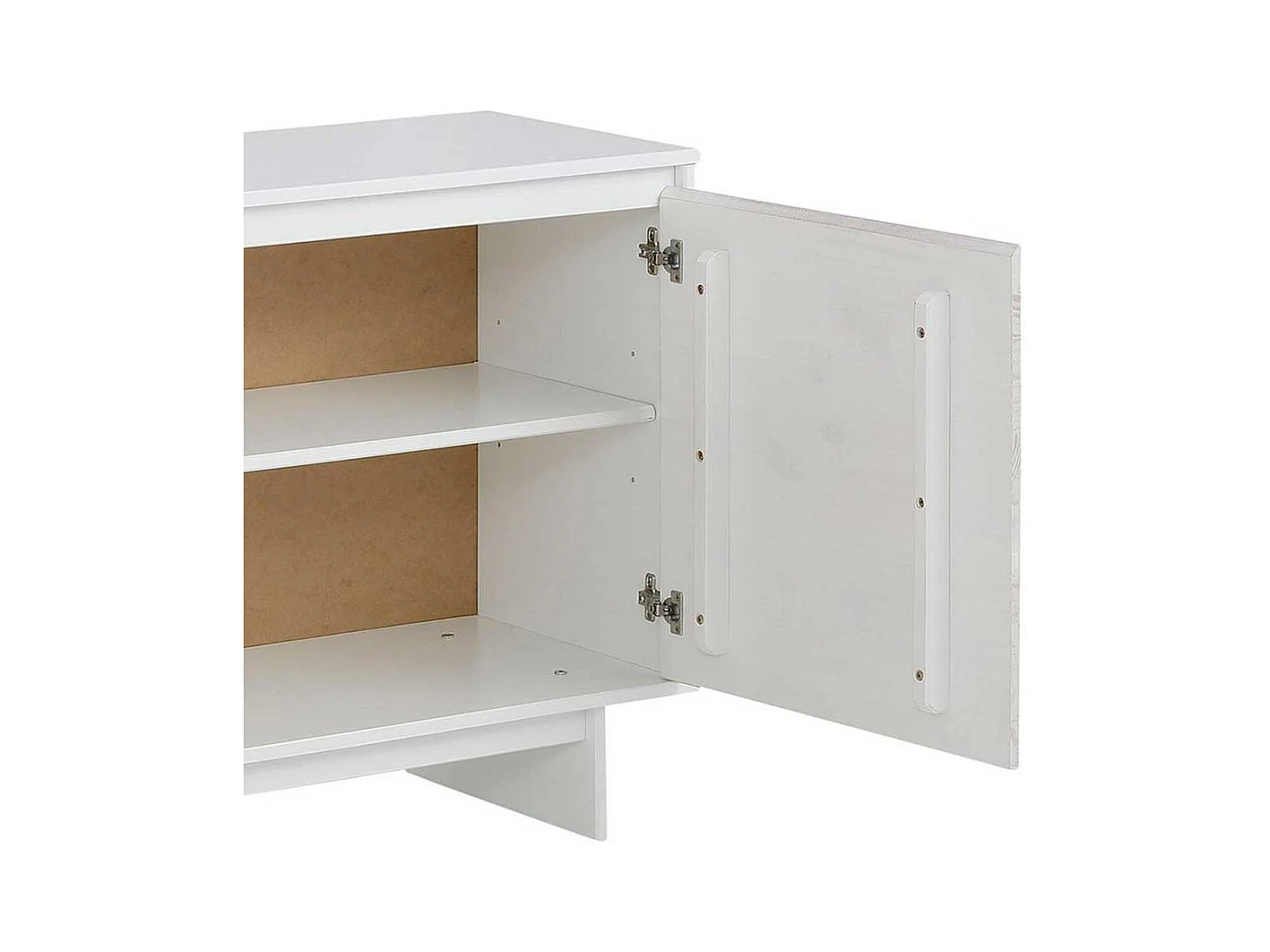 Design Anrichte in Weiß lasiert Kiefer Massivholz