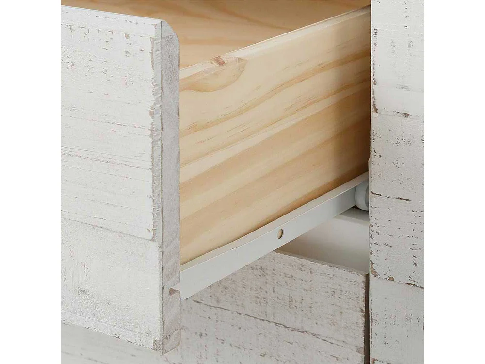 Design Anrichte in Weiß lasiert Kiefer Massivholz