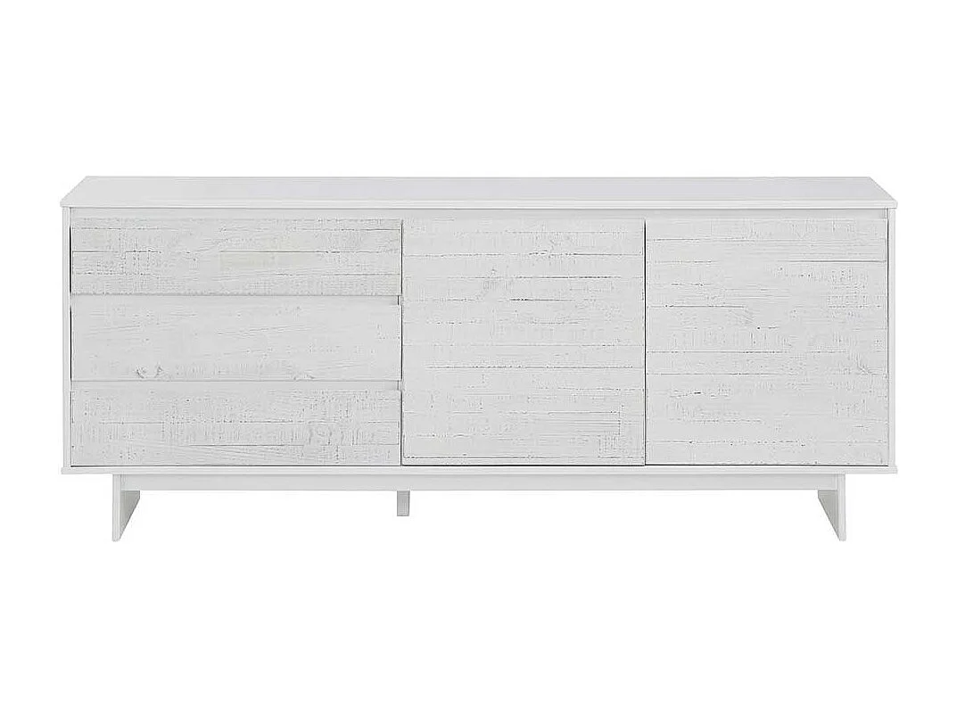 Design Anrichte in Weiß lasiert Kiefer Massivholz