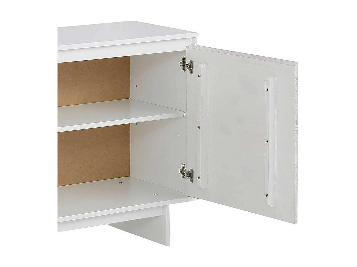 Design Anrichte in Weiß lasiert Kiefer Massivholz