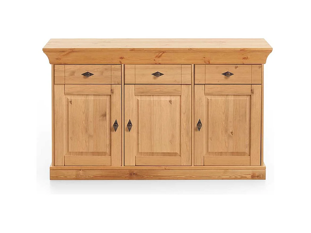 Landhaus Anrichte aus Kiefer teilmassiv Laugenfarben