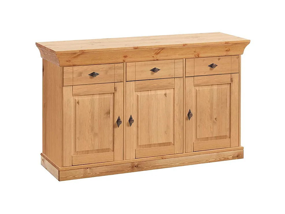 Landhaus Anrichte aus Kiefer teilmassiv Laugenfarben