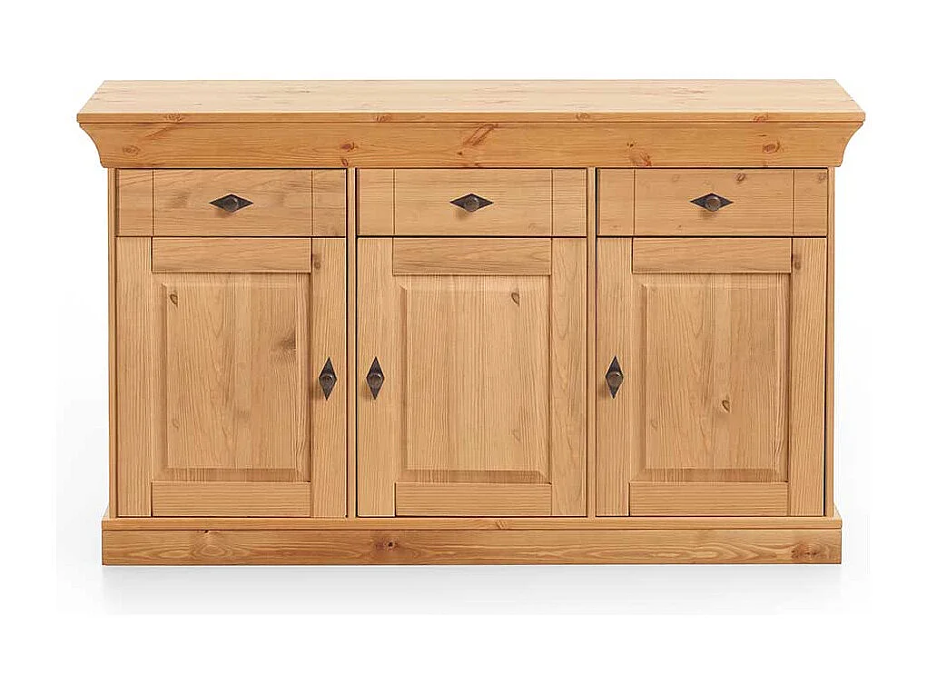 Landhaus Anrichte aus Kiefer teilmassiv Laugenfarben