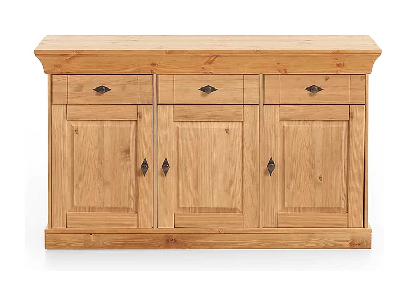 Landhaus Anrichte aus Kiefer teilmassiv Laugenfarben