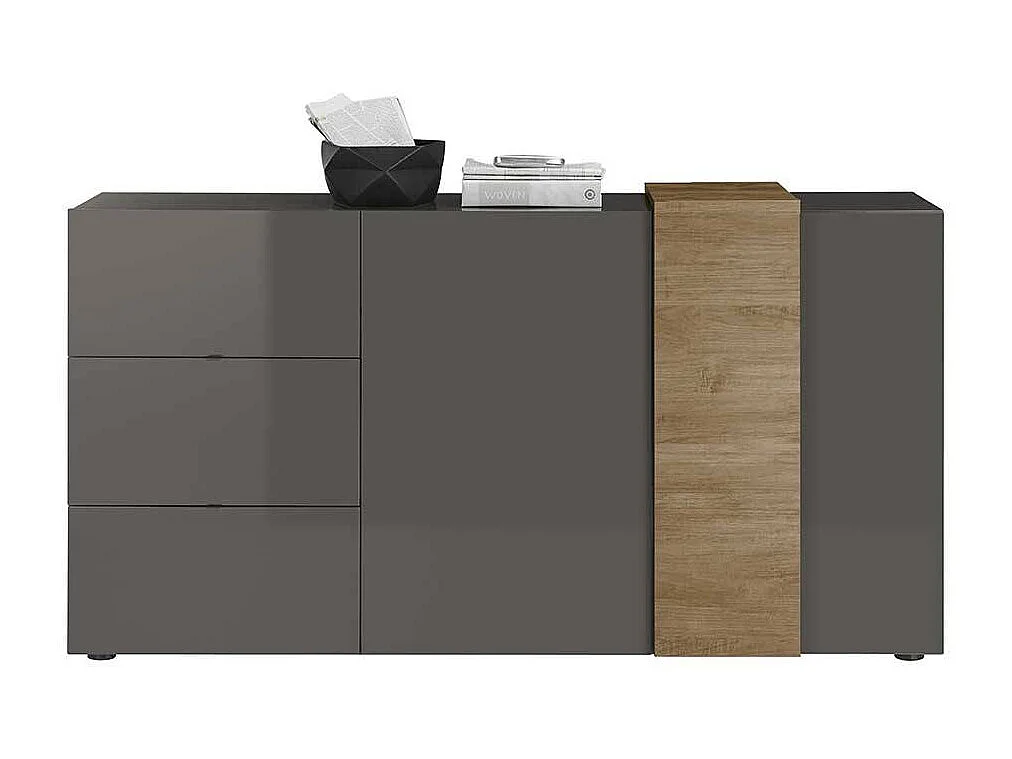 Wohnzimmerkommode 181 cm breit drei Schubladen zwei Türen