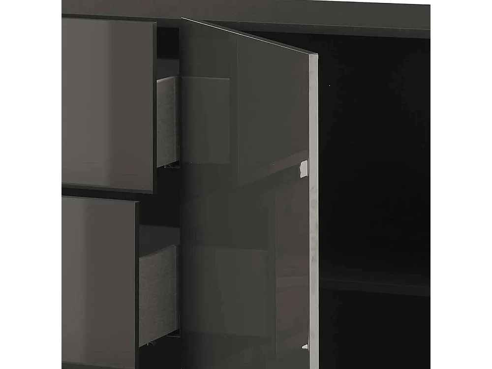 Wohnzimmerkommode 181 cm breit drei Schubladen zwei Türen