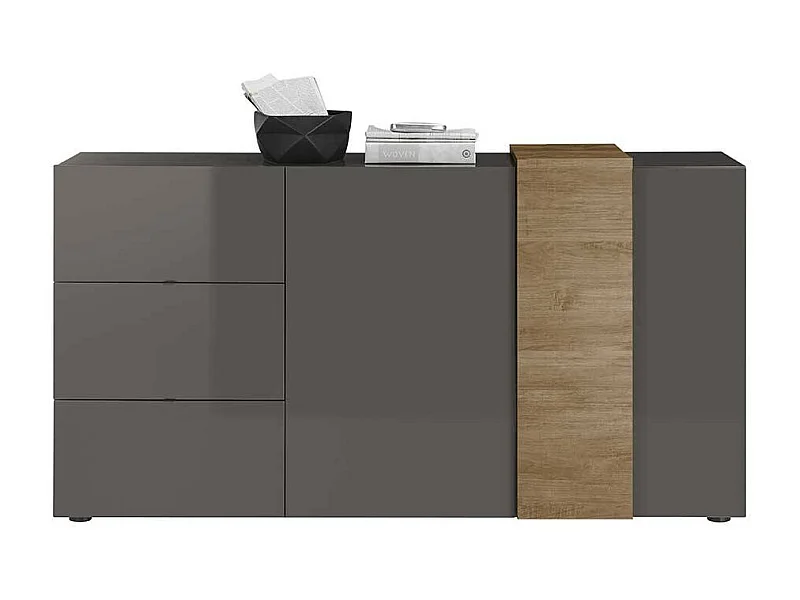 Wohnzimmerkommode 181 cm breit drei Schubladen zwei Türen