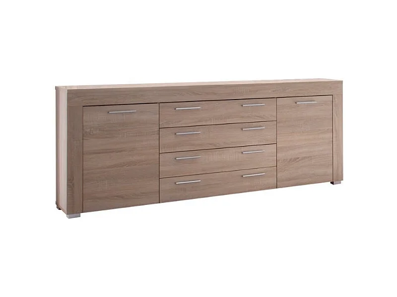 BOOM - Meuble salon/séjour mélaminé. Meuble Commode Armoire Buffet. L - H - P : 176 - 79 - 40 cm