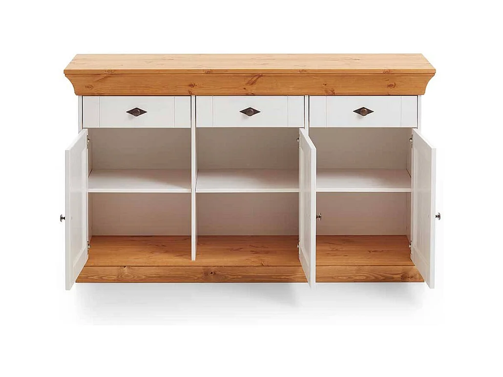 Anrichte in Weiß Holz Landhaus