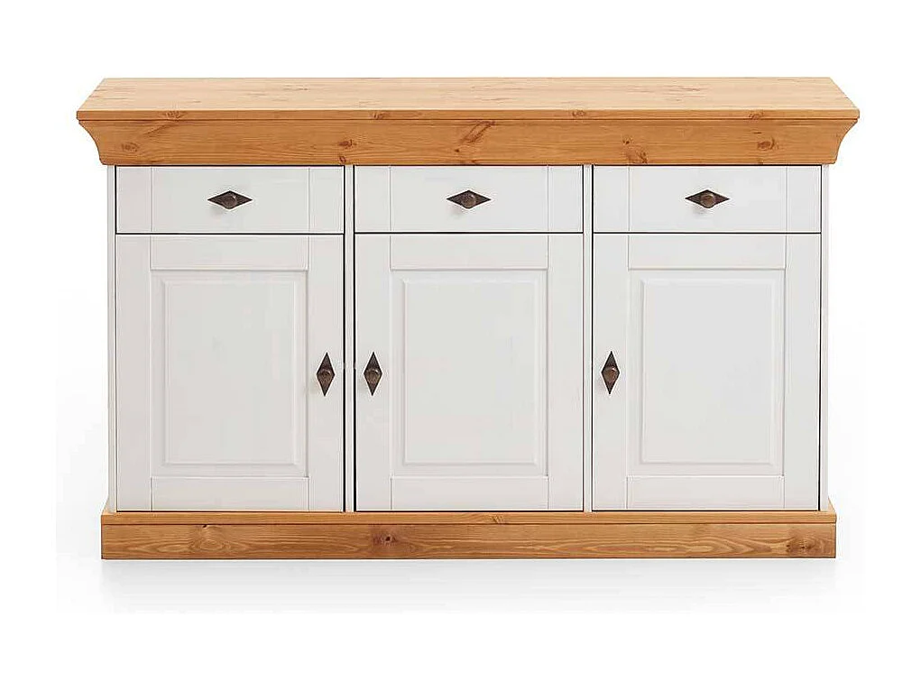 Anrichte in Weiß Holz Landhaus