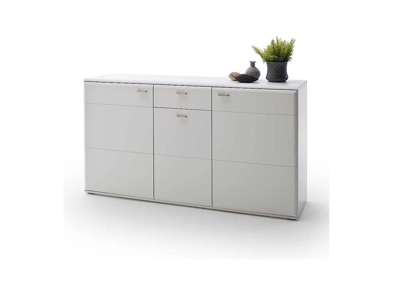 Weißes Sideboard 165 cm breit 3 Türen