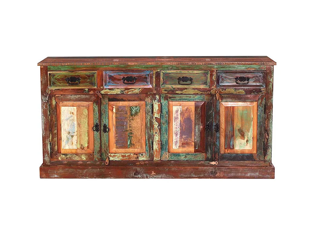 Shabby Esszimmersideboard in Braun Bunt Recyclingholz