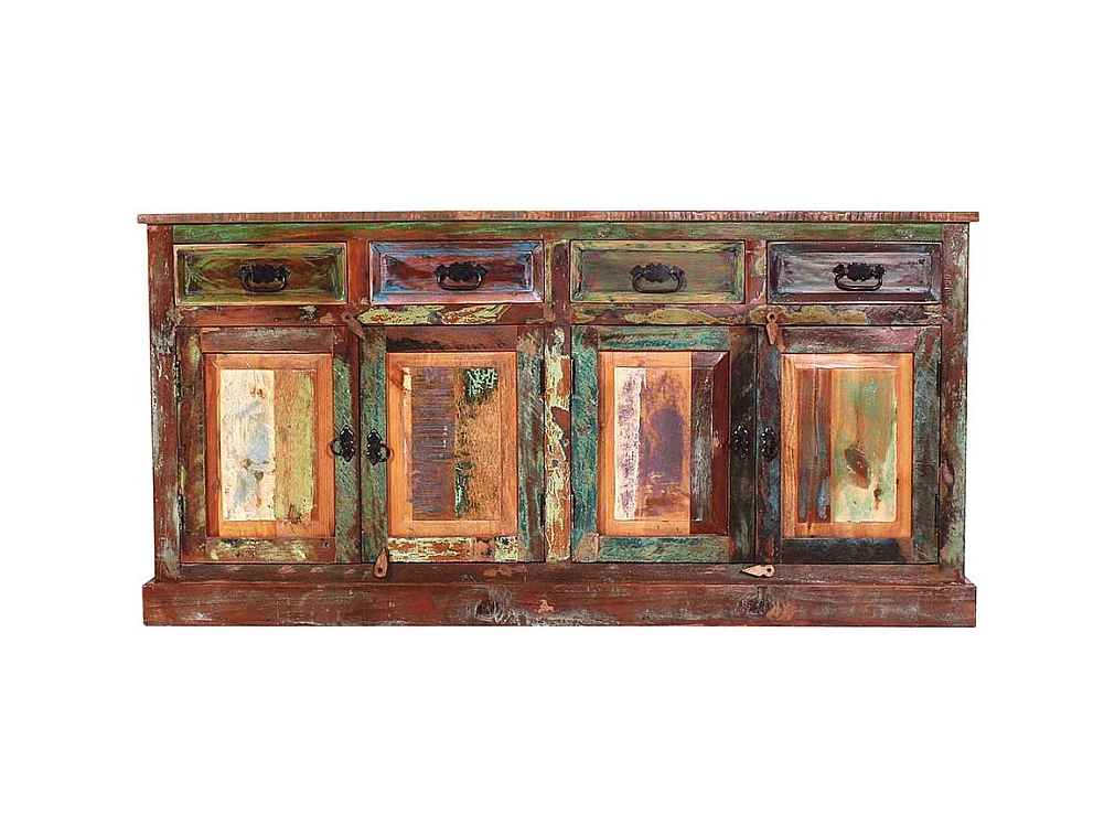 Shabby Esszimmersideboard in Braun Bunt Recyclingholz