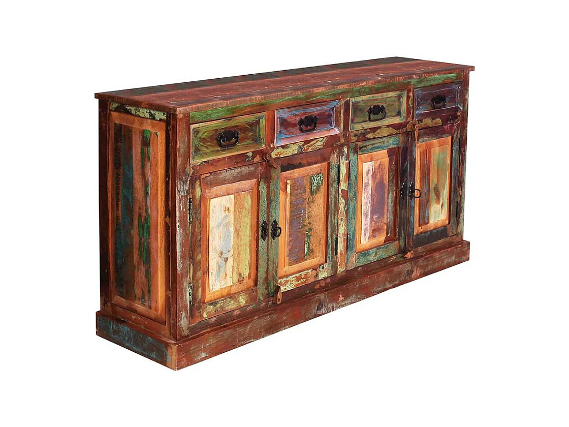 Shabby Esszimmersideboard in Braun Bunt Recyclingholz