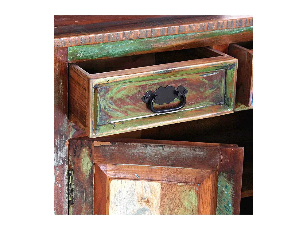 Shabby Esszimmersideboard in Braun Bunt Recyclingholz