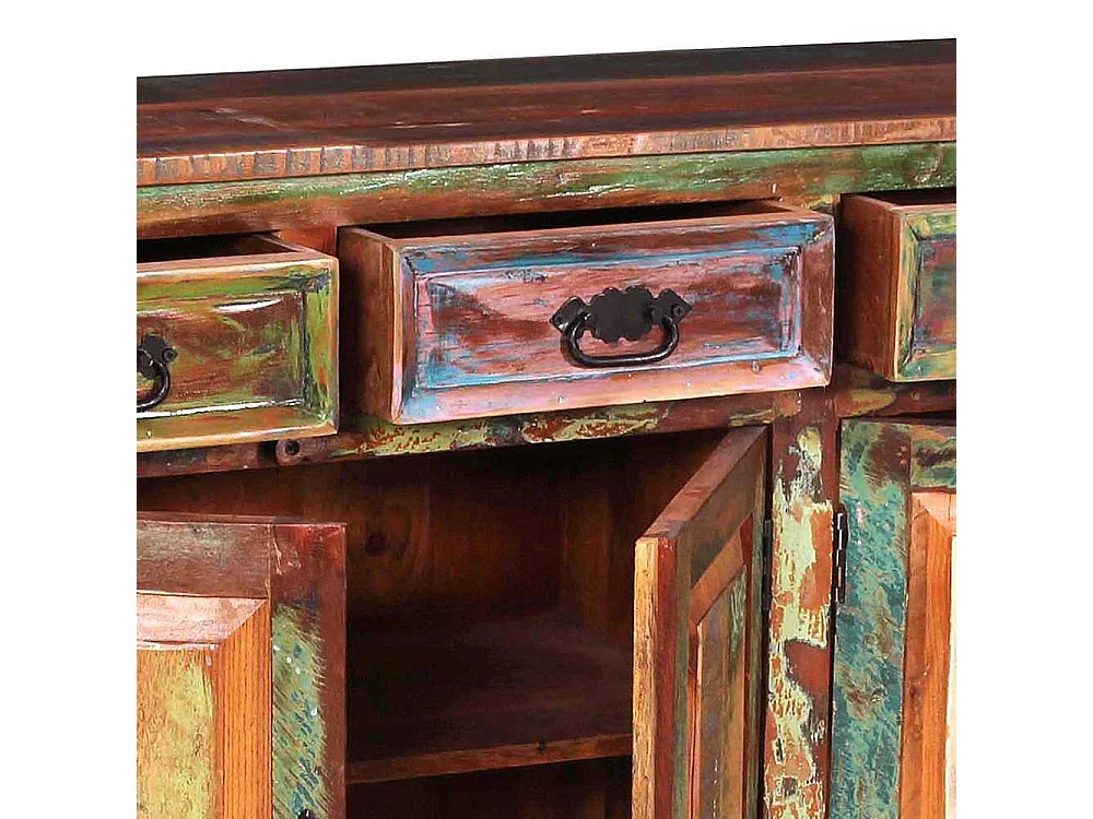 Shabby Esszimmersideboard in Braun Bunt Recyclingholz