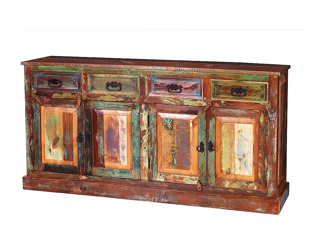 Shabby Esszimmersideboard in Braun Bunt Recyclingholz