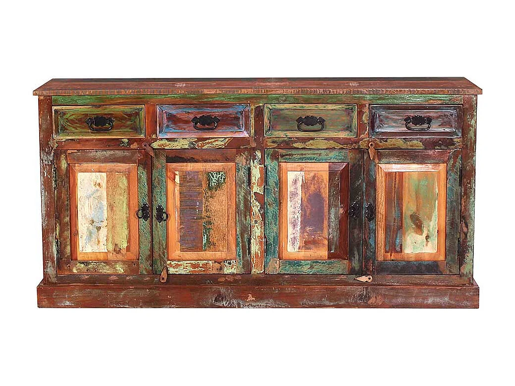 Shabby Esszimmersideboard in Braun Bunt Recyclingholz