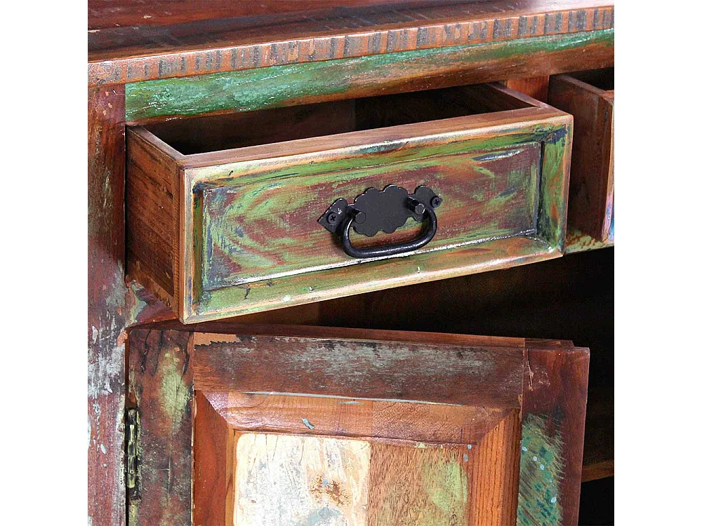 Shabby Esszimmersideboard in Braun Bunt Recyclingholz