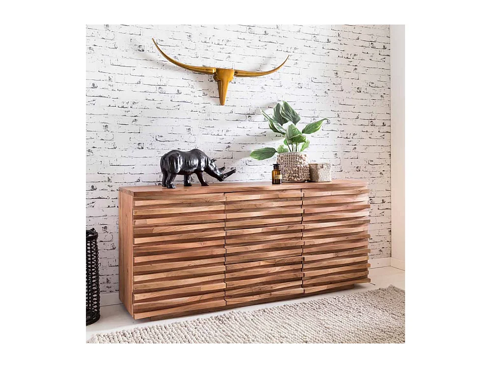 Massivholz Sideboard aus Akazie grob stukturiert 160 cm