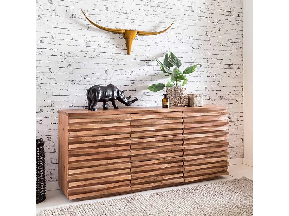 Massivholz Sideboard aus Akazie grob stukturiert 160 cm
