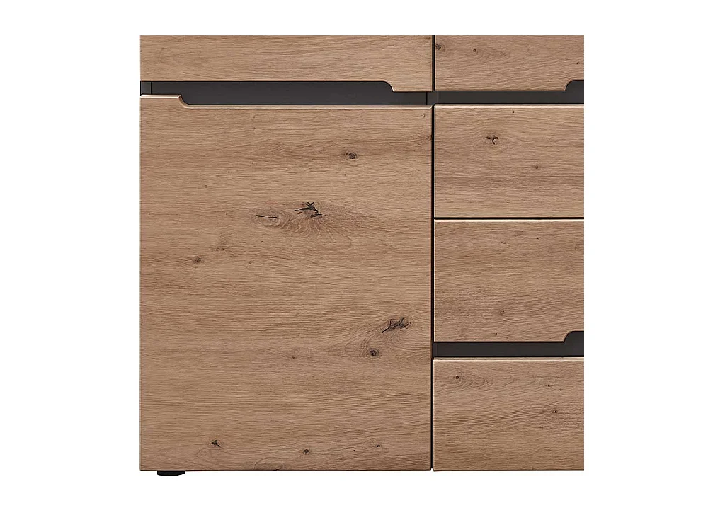 Sideboard mit Schubladen und Drehtüren Wildeichefarben