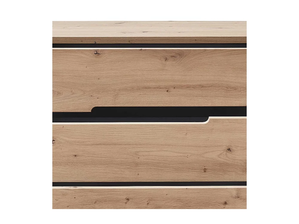 Sideboard mit Schubladen und Drehtüren Wildeichefarben