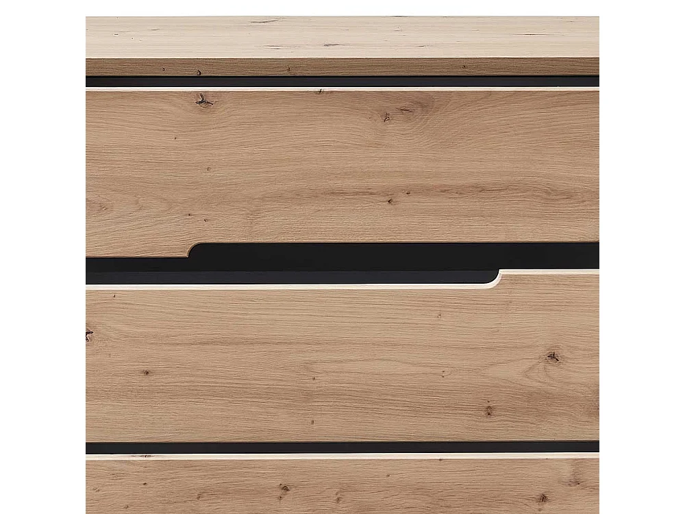 Sideboard mit Schubladen und Drehtüren Wildeichefarben