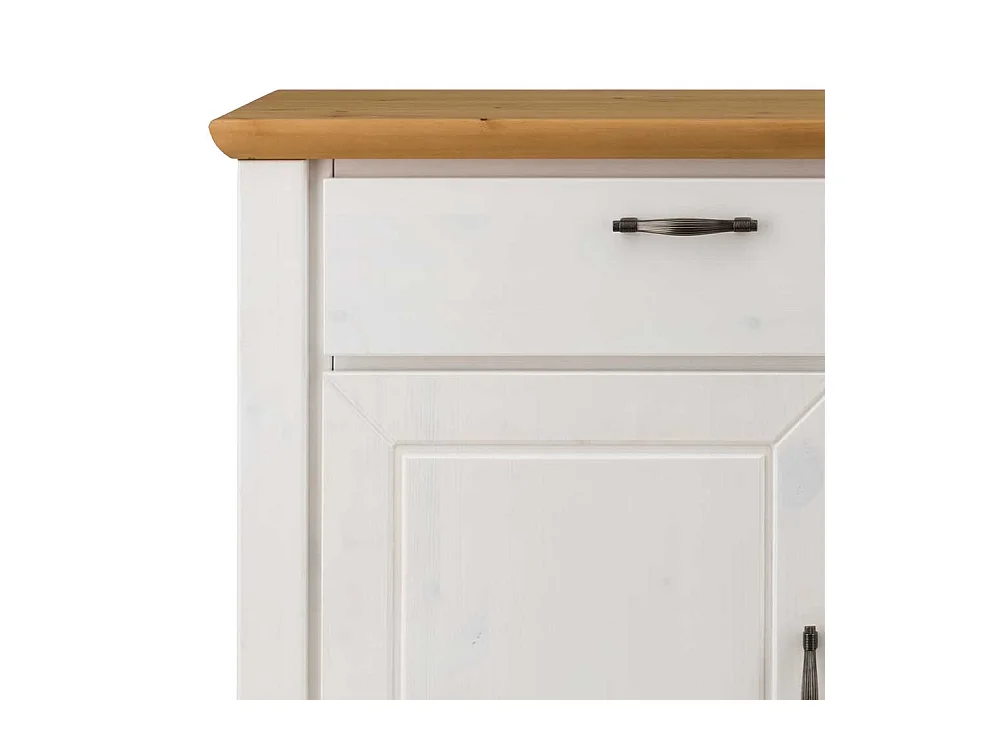 Esszimmer Sideboard in Kieferfarben und Weiß Landhausstil