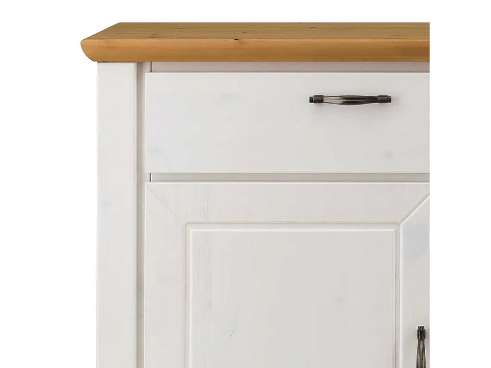 Esszimmer Sideboard in Kieferfarben und Weiß Landhausstil