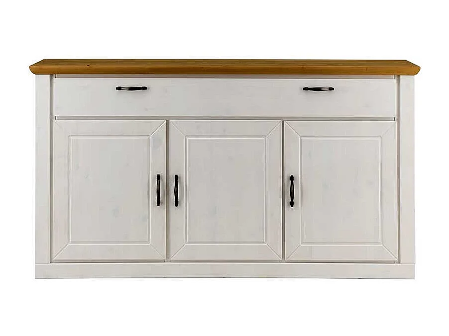 Esszimmer Sideboard in Kieferfarben und Weiß Landhausstil