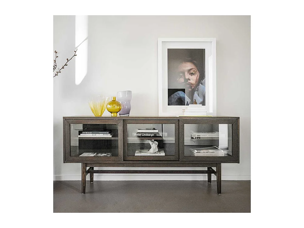 Modernes Esszimmer Sideboard in Eiche Dunkelbraun 170 cm breit
