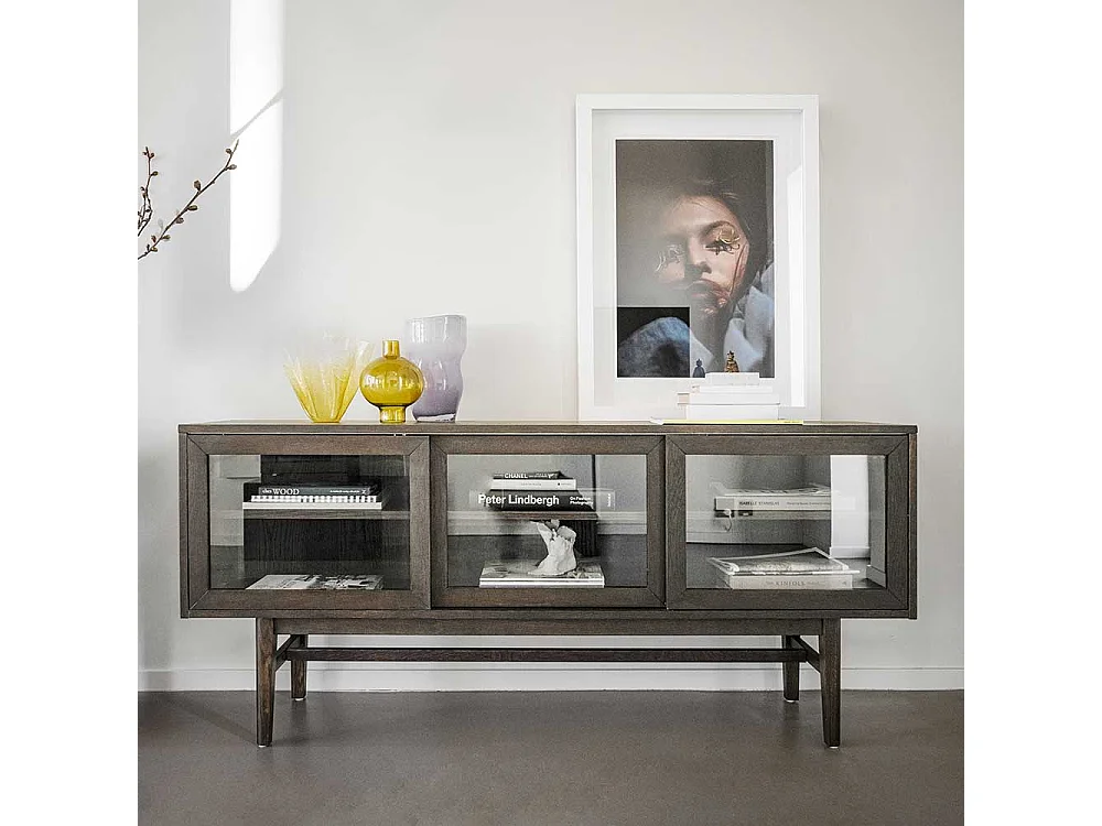 Modernes Esszimmer Sideboard in Eiche Dunkelbraun 170 cm breit