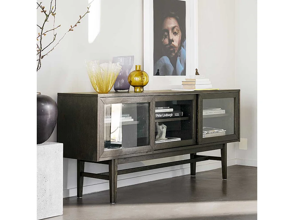 Modernes Esszimmer Sideboard in Eiche Dunkelbraun 170 cm breit