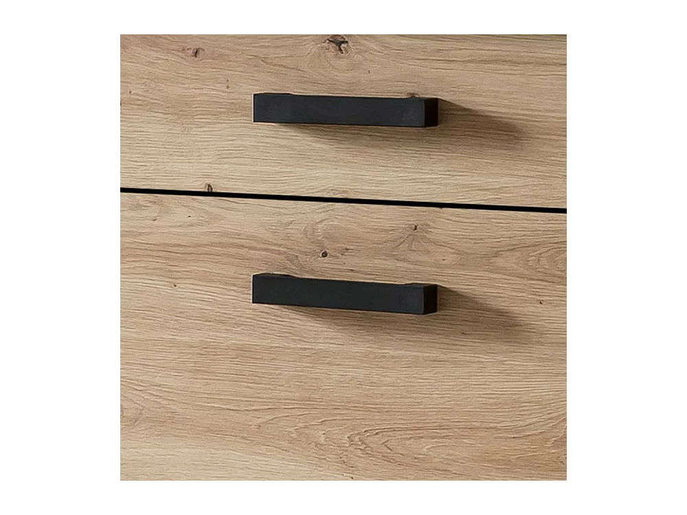 Gro�es Sideboard in Wildeichefarben Schwarz