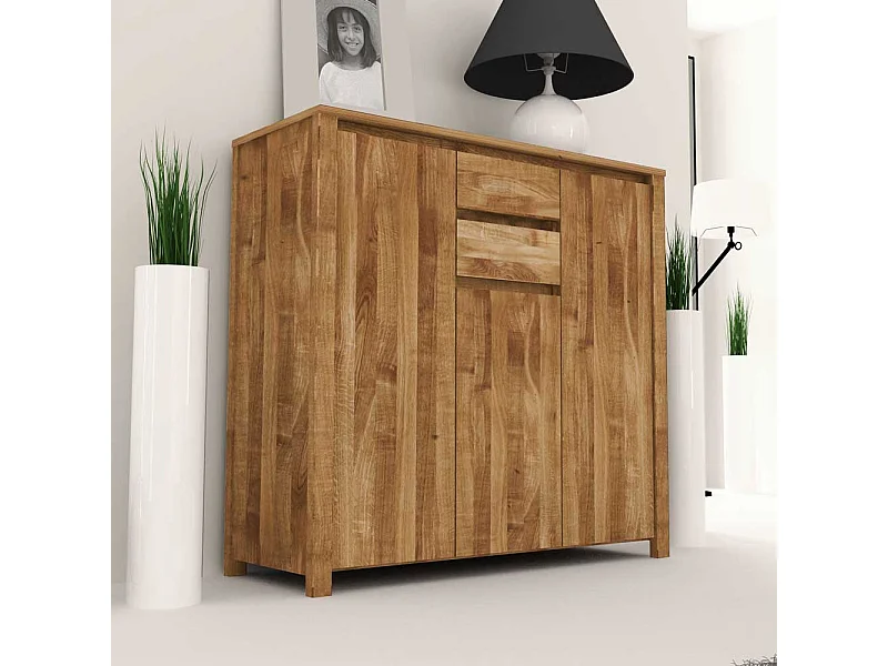 Sideboard aus Wildeiche Massivholz 3 türig