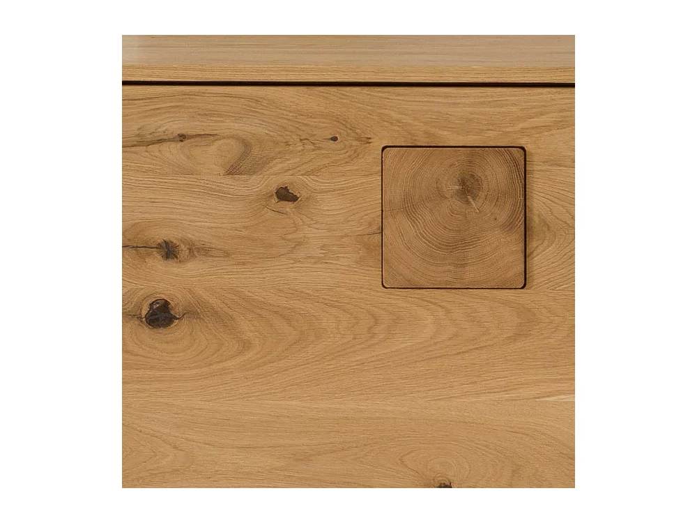 Wildeiche massiv Sideboard montiert in modernem Design 80 cm hoch