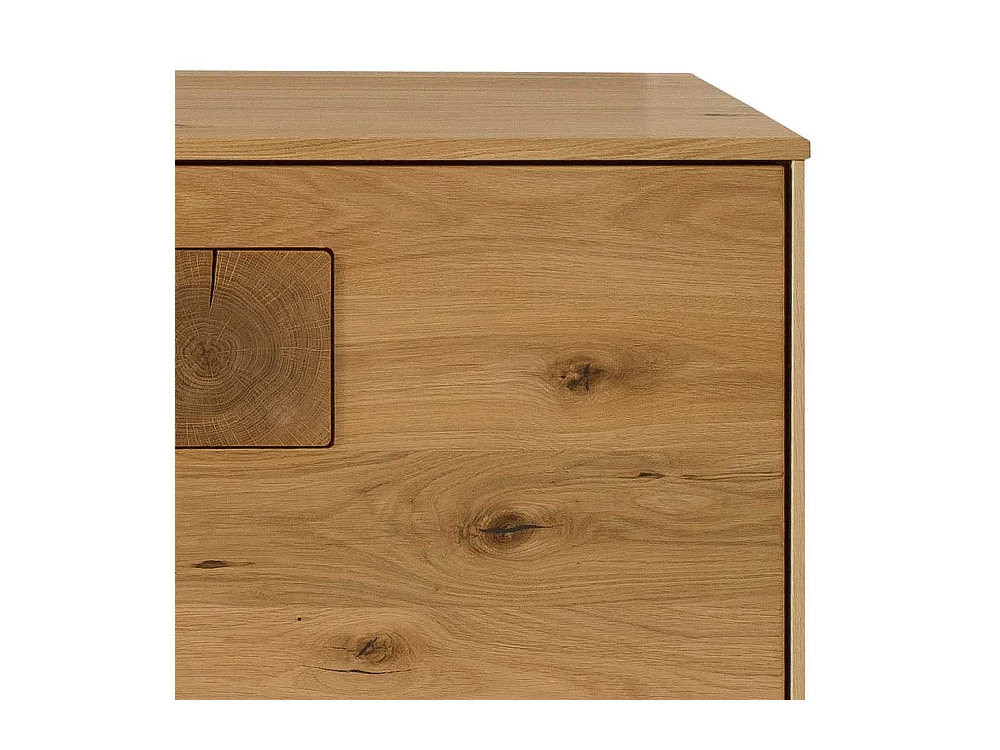Wildeiche massiv Sideboard montiert in modernem Design 80 cm hoch