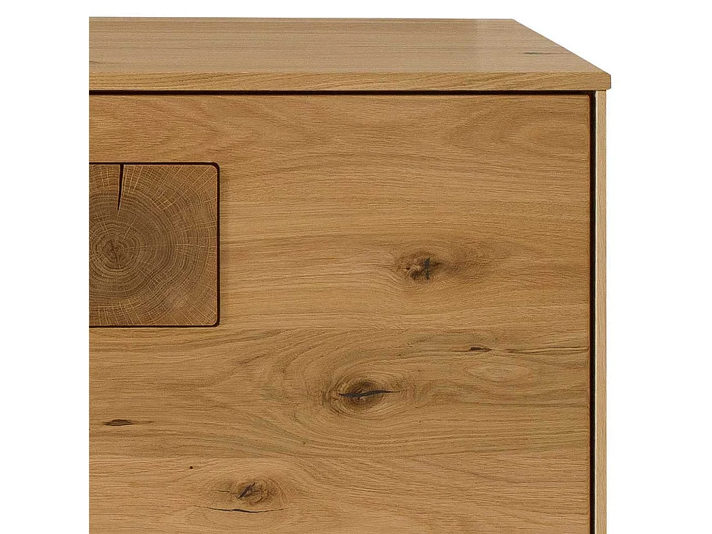 Wildeiche massiv Sideboard montiert in modernem Design 80 cm hoch