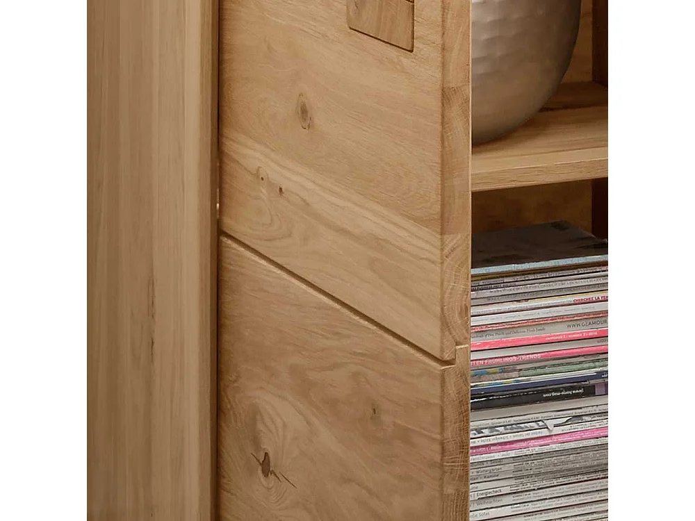 Wildeiche massiv Sideboard montiert in modernem Design 80 cm hoch