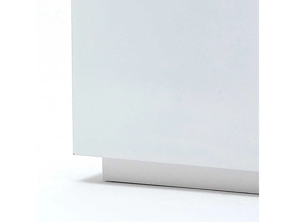 Sideboard in Weiß mit Wildeiche Massivholz