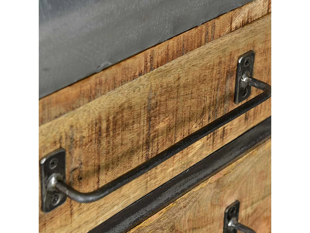 Esszimmersideboard im Industry und Loft Stil sechs Schubladen